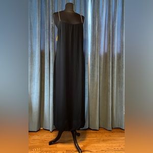 1990s Semi Sheer Black Maxi Sheath Dress by Jill Richards